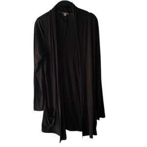 NWOT J.Jill Cardigan knit jersey black. SZ M